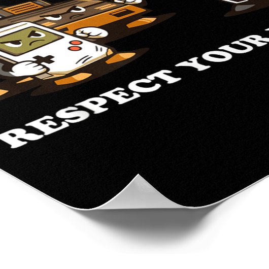Respect Your Elders T Retro 90s Gaming  ポスター (角)