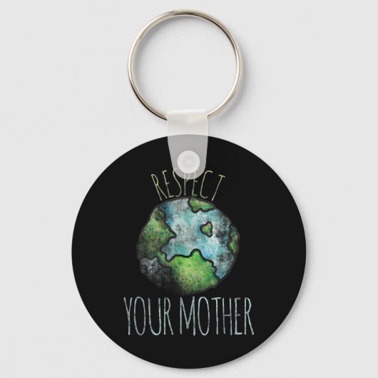 Respect Your Mother Shirt Earth Dayヴィンテージティー キーホルダー (正面)