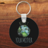 Respect Your Mother Shirt Earth Dayヴィンテージティー キーホルダー (正面)