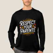 Respect Your Parents — Men’s Inspirational Tri-Ble トライブレンドTシャツ (正面)