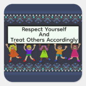 Respect Yourself Sticker スクエアシール (正面)
