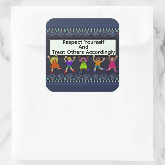 Respect Yourself Sticker スクエアシール (バッグ)