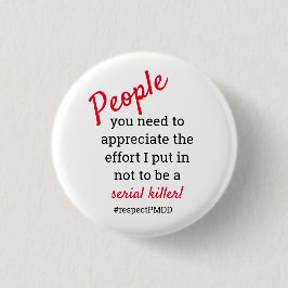 #respectPMDD ガールパワーシリアルキラーのジョーク 缶バッジ