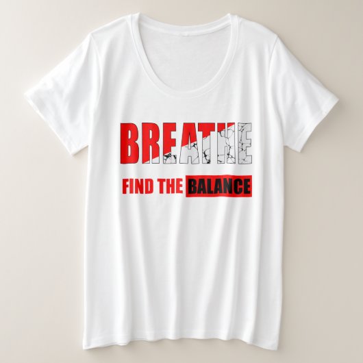 Respira y encuentra el equilibrio Camiseta プラスサイズTシャツ (デザイン正面)