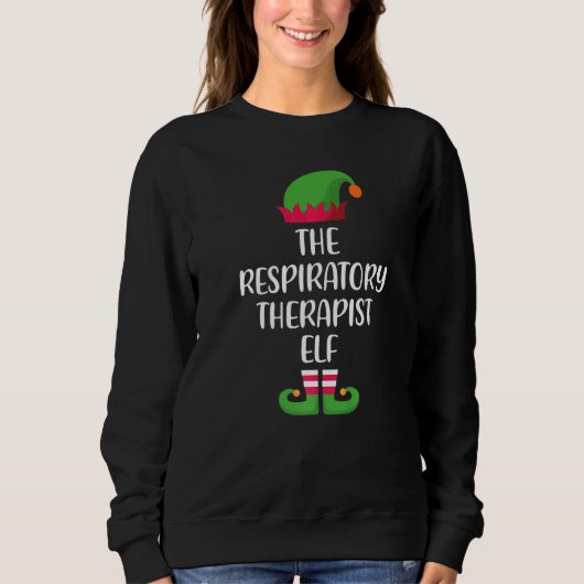 Respiratory Therapist Elf Family Matching Group Ch スウェットシャツ (正面)