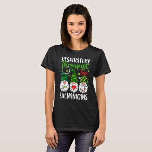 Respiratory Therapist Love Shenanigans Gnome St Pa Tシャツ (正面フル)