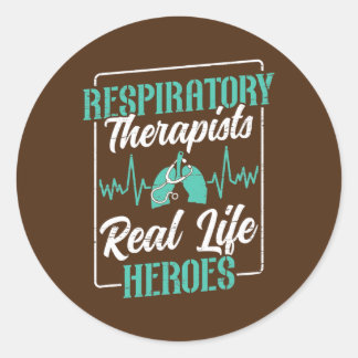 Respiratory Therapist Real Life Superhero Lungs ラウンドシール