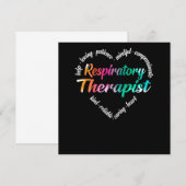 Respiratory Therapist Respiratory Therapist Heart 招待状 (正面/裏面)