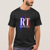 Respiratory Therapy - RT - RRT - CRT - Lung Design Tシャツ (正面)