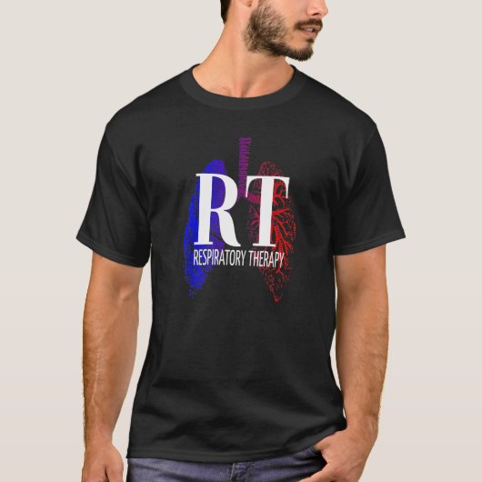 Respiratory Therapy - RT - RRT - CRT - Lung Design Tシャツ (正面)