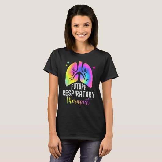 Respiratory Therapy RT Therapist Student Tie Dye C Tシャツ (正面フル)