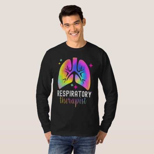 Respiratory Therapy RT Therapist Tie Dye Lungs Cut Tシャツ (正面フル)