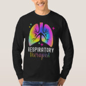Respiratory Therapy RT Therapist Tie Dye Lungs Cut Tシャツ (正面)