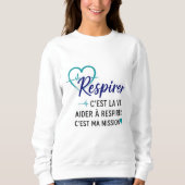 Respirer, c’est la vie ❤️ | Hommage aux inh. スウェットシャツ (正面)