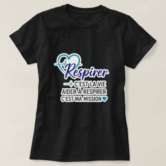 Respirer, c’est la vie ❤️ | Hommage aux inh. Tシャツ (デザイン正面)