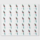 Resplendent quetzal bird cartoon illustration  ラッピングペーパー (フラット)