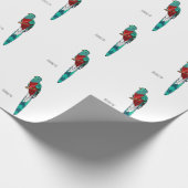 Resplendent quetzal bird cartoon illustration  ラッピングペーパー (角)