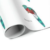 Resplendent quetzal bird cartoon illustration  ラッピングペーパー (ロールコーナー)