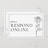 RESPONDオンラインのタイムレス開花 出欠カード (正面/裏面)