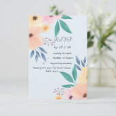 Response Card- フローラルウェディング 出欠カード (スタンド正面)