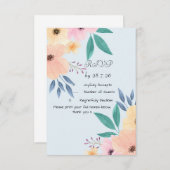Response Card- フローラルウェディング 出欠カード (正面/裏面)
