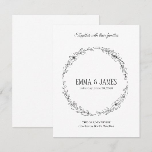 Response Card 出欠カード (正面/裏面)