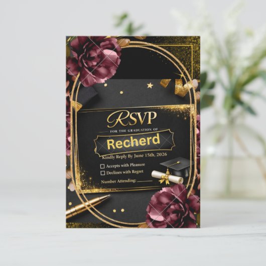 Response Card 出欠カード (スタンド正面)