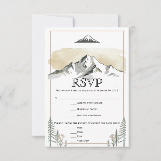 Response Card 出欠カード (正面)