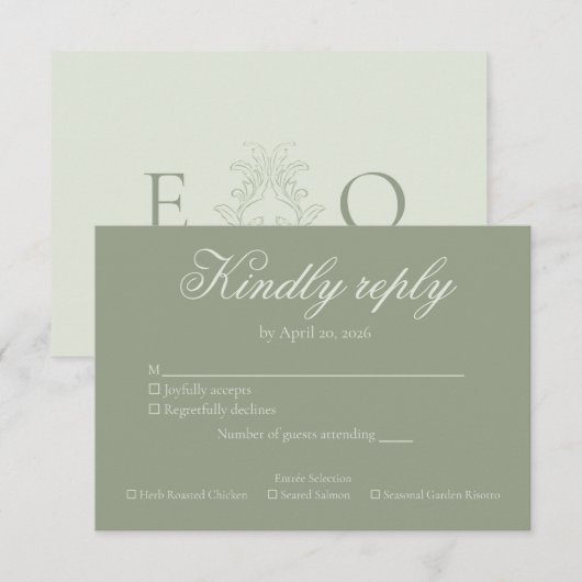 Response Card 出欠カード (正面/裏面)