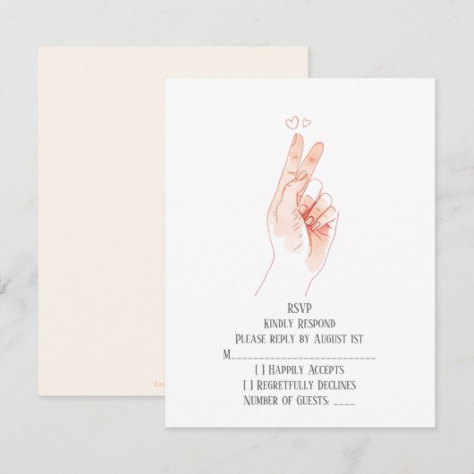 Response Card 出欠カード (正面/裏面)