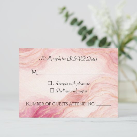 Response Card 出欠カード (スタンド正面)