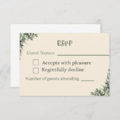 Response card wedding  出欠カード (正面/裏面)