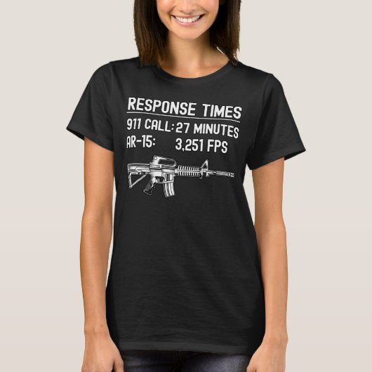 Response Times Gun Rights Second補正引用文 Tシャツ (正面)