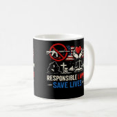 Responsible Laws Save Lives コーヒーマグカップ (正面右)