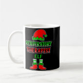 Resratory Therast Elf Resratory Therapy Christmas コーヒーマグカップ (左)