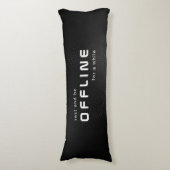 Rest and be offline, Text on Black ボディピロー (正面縦)
