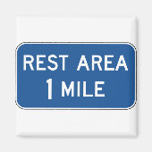 Rest Area Road Sign マグネット (正面)