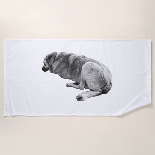 Rest Carries Anywhere ビーチタオル (正面)