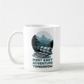 Rest Easy Adventure Tomorrow Camping Design コーヒーマグカップ (左)