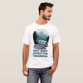 Rest Easy Adventure Tomorrow Camping Design Tシャツ (正面フル)