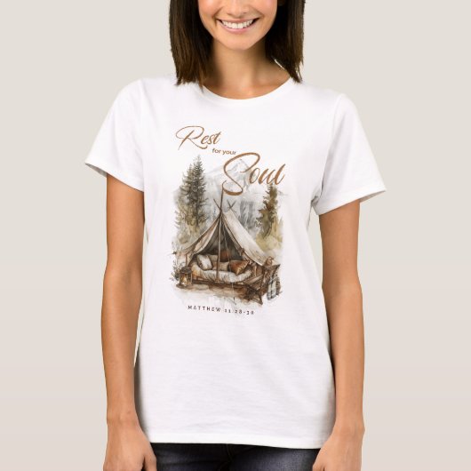 Rest For Your Soul Christian Boho Women's Shirt Tシャツ (正面)
