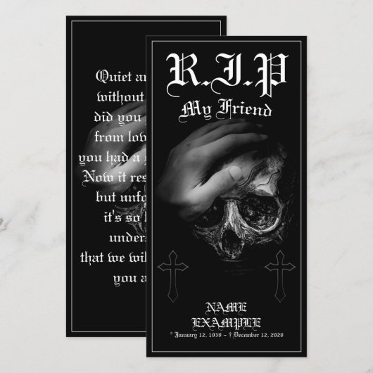Rest in Peace私の友人 (正面/裏面)