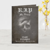 Rest in Peace my Friend -ヴィンテージ カード (黄色い花)