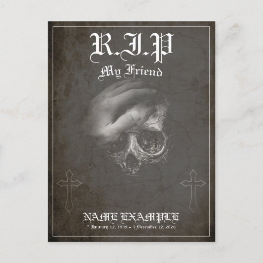 Rest in Peace my Friend -ヴィンテージ シーズンポストカード (正面)