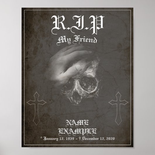 Rest in Peace my Friend -ヴィンテージ ポスター (正面)