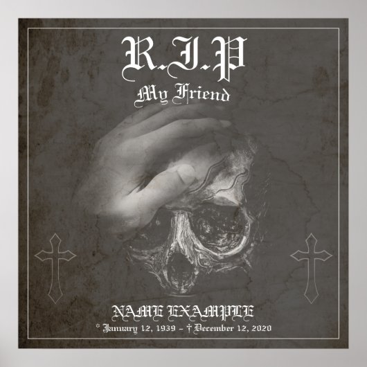 Rest in Peace my Friend -ヴィンテージ ポスター (正面)