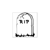 Rest in Peace tombstoneイラストレーションスタンプ ラバースタンプ (インプリント)