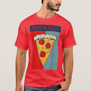 REST IN PIZZZ ボーイズ ガールズ ピザのためのユーモア ピザ ギフト Tシャツ