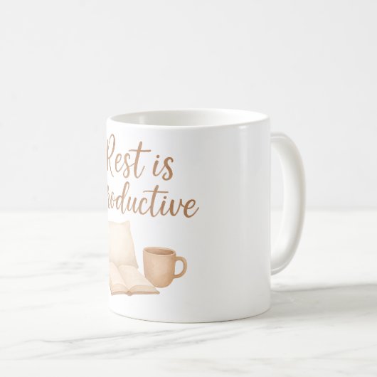 Rest is Productive  コーヒーマグカップ (正面右)