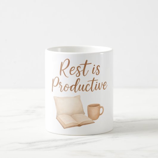 Rest is Productive コーヒーマグカップ (中央)